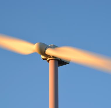 Wind turbine moving fast
